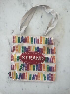 Strand Bookstore Pride Bookshelf Canvas Tote Bag
